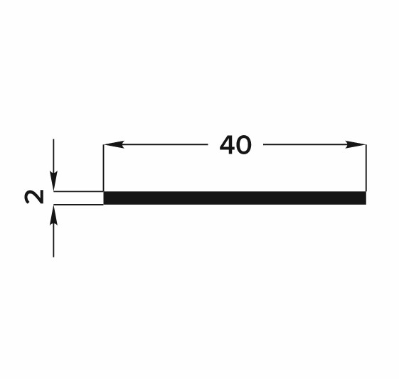 Штанга плоская 40 мм ШПл 05.2000.502л Золото. Цена за 5 штук.