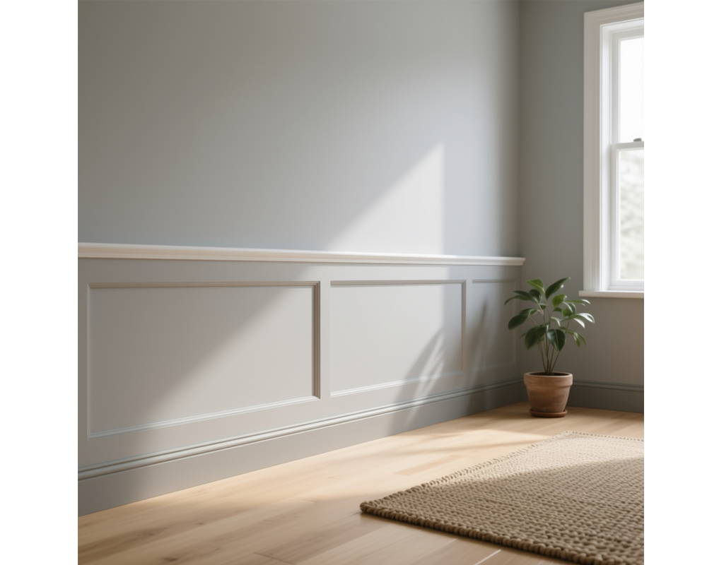 Плинтус ПВХ Рико Колор HSP 80 мм Белый под покраску