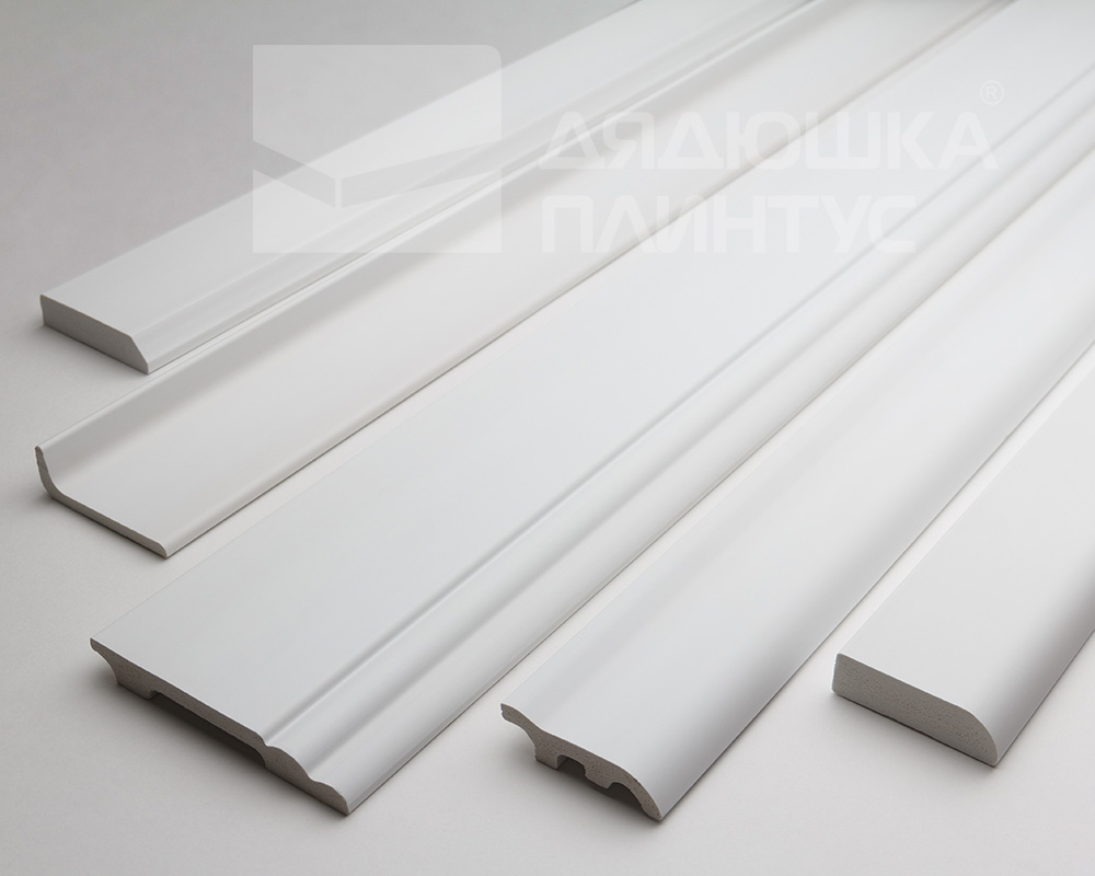 Плинтус из полистирола высокой плотности Волшебная Палочка 60*20*2000. MSPOL 122 Белый под покраску