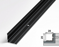Порог угловой ПУ 05-1.1800.15 Черный